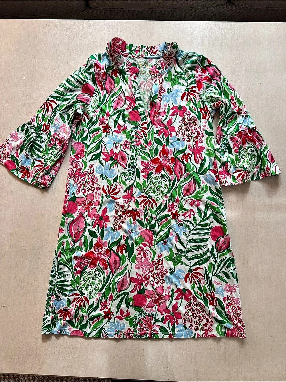 Lilly Pulitzer Hayes growing garden Mini Dress in Green & Pink Size Small NWOT